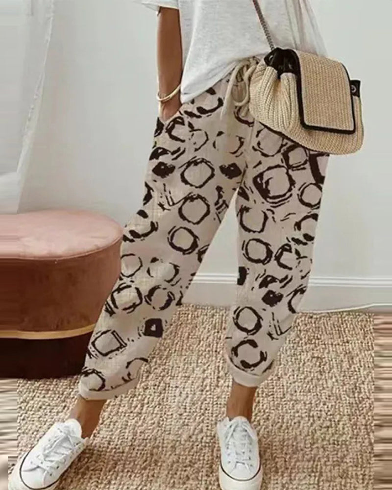 Valenzora | Leisure trousers made of cotton linen (women's)