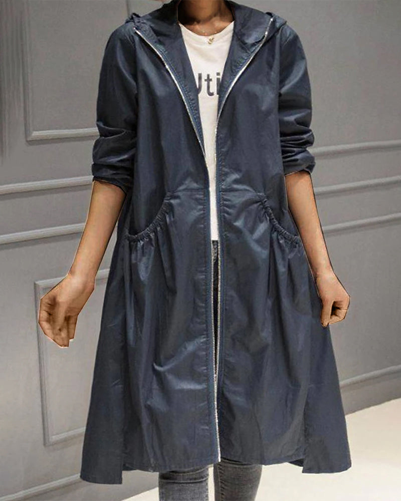 Valenzora | Waterproof Long Trench Coat With