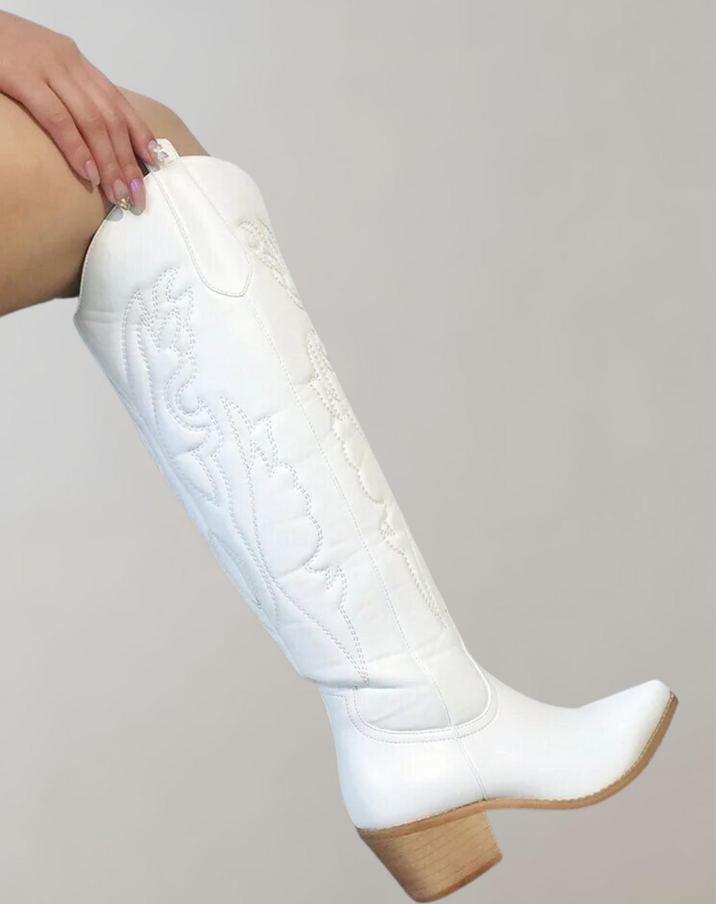 Valenzora | Bestickte kniehohe Westernstiefel