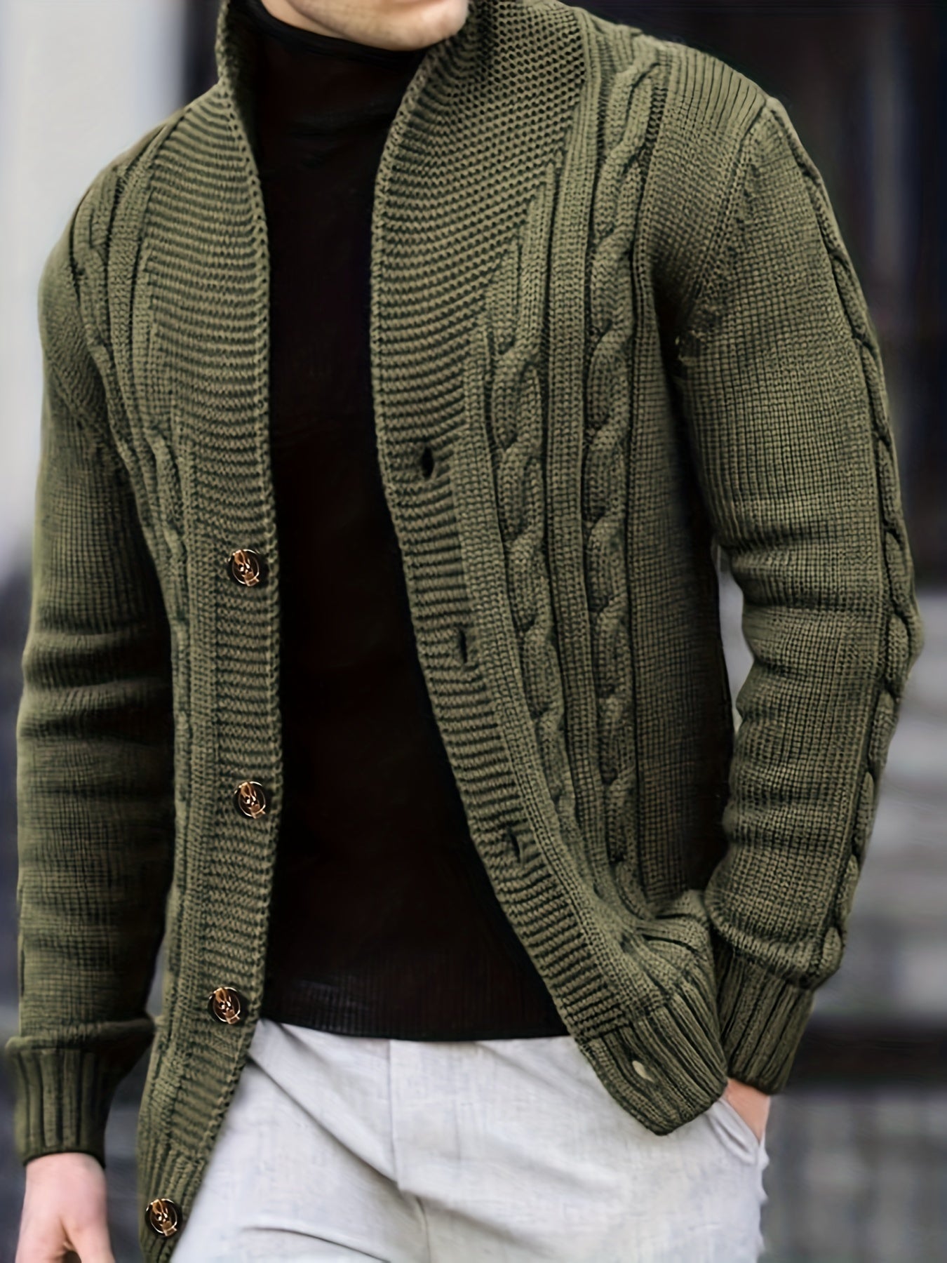Valenzora | Zopfstrickjacke mit Knöpfen