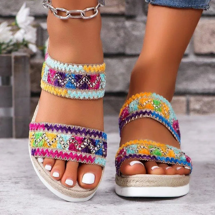 Valenzora | Summer sandals with linen sole