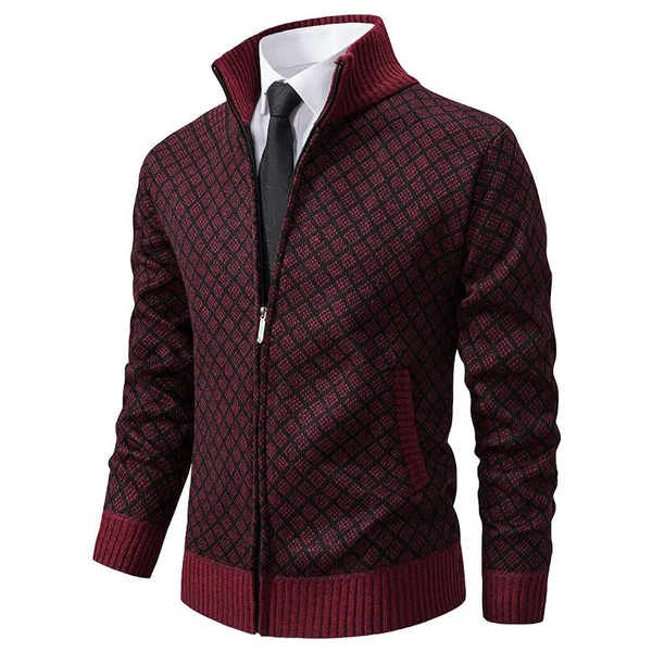 Knitted jacquard sweater
