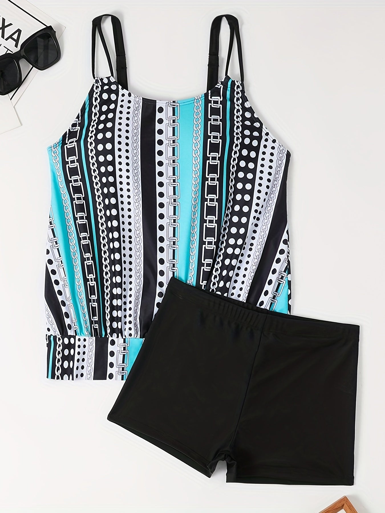 Valenzora | Tankini set with stripes and dots