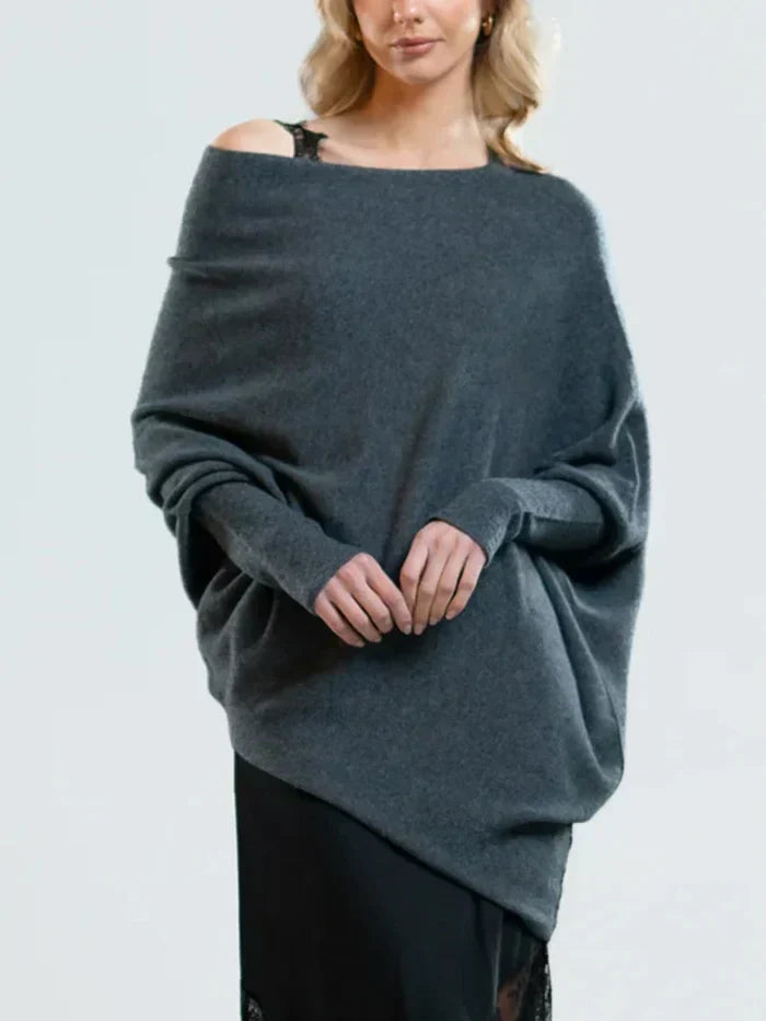 Valenzora | Asymmetrisch drapierter Pullover