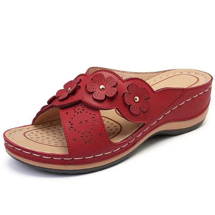 Valenzora | Orthopedic Women's Sandal with Floral Pattern