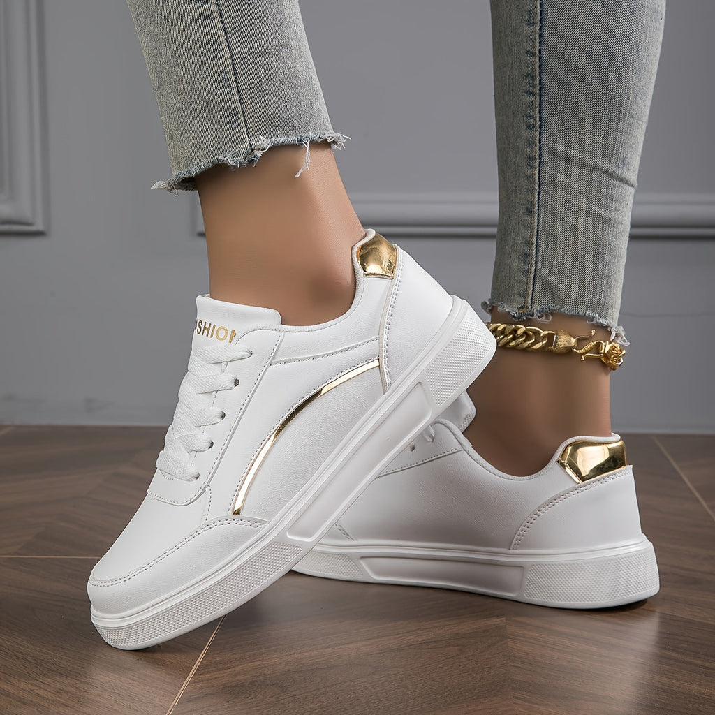 Valenzora | Women's sneakers in a solid color design with laces and a soft sole