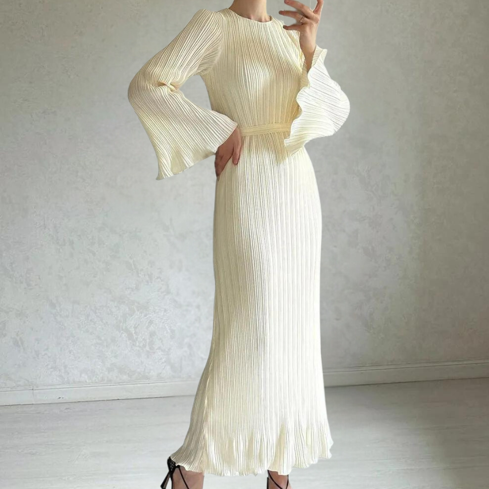 Valenzora | Sophisticated pleated maxi dress for women