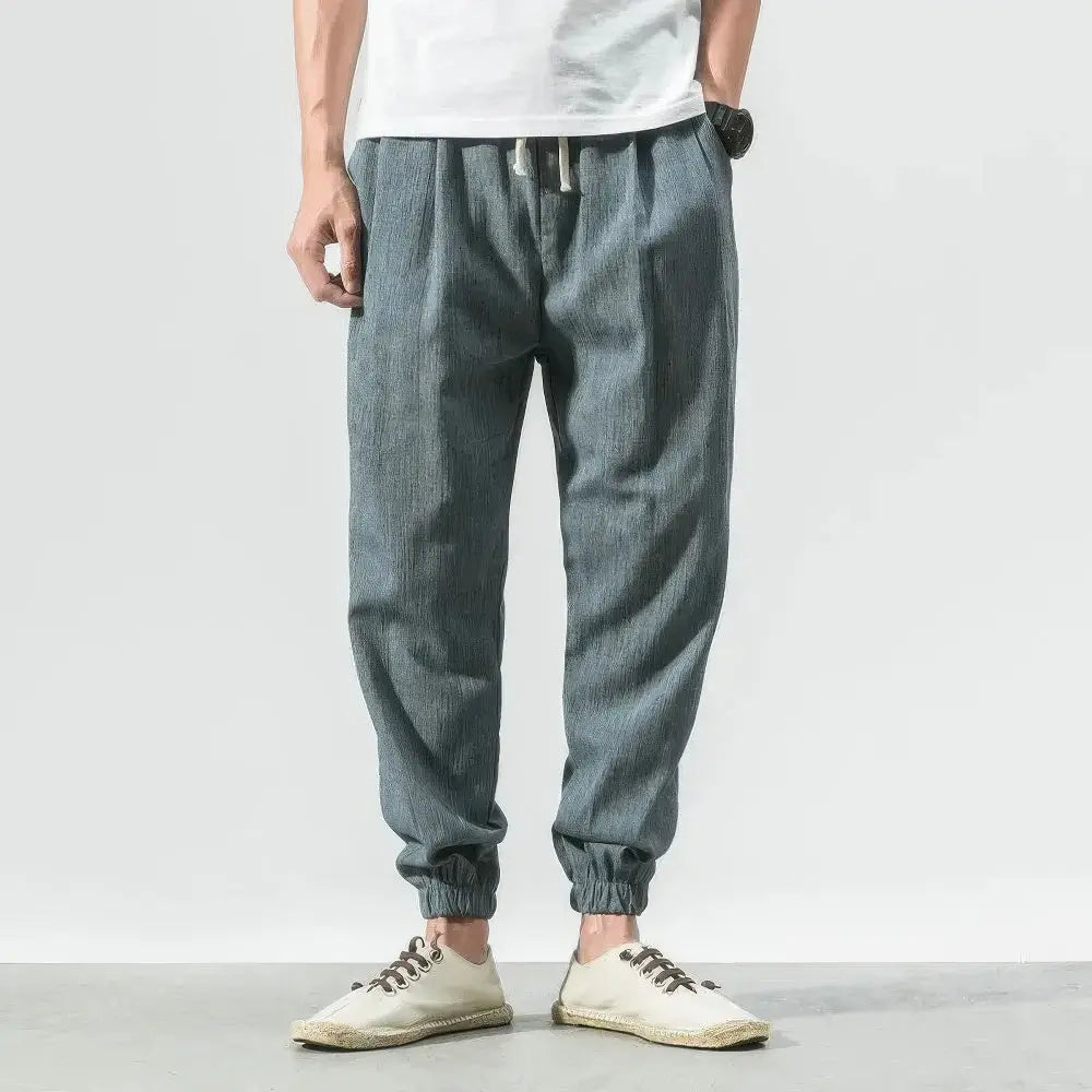 Valenzora | Cotton Linen Jogging Pants