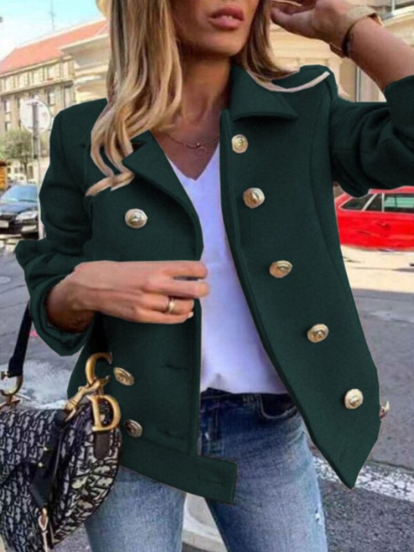 Valenzora - Short designer jacket with gold buttons