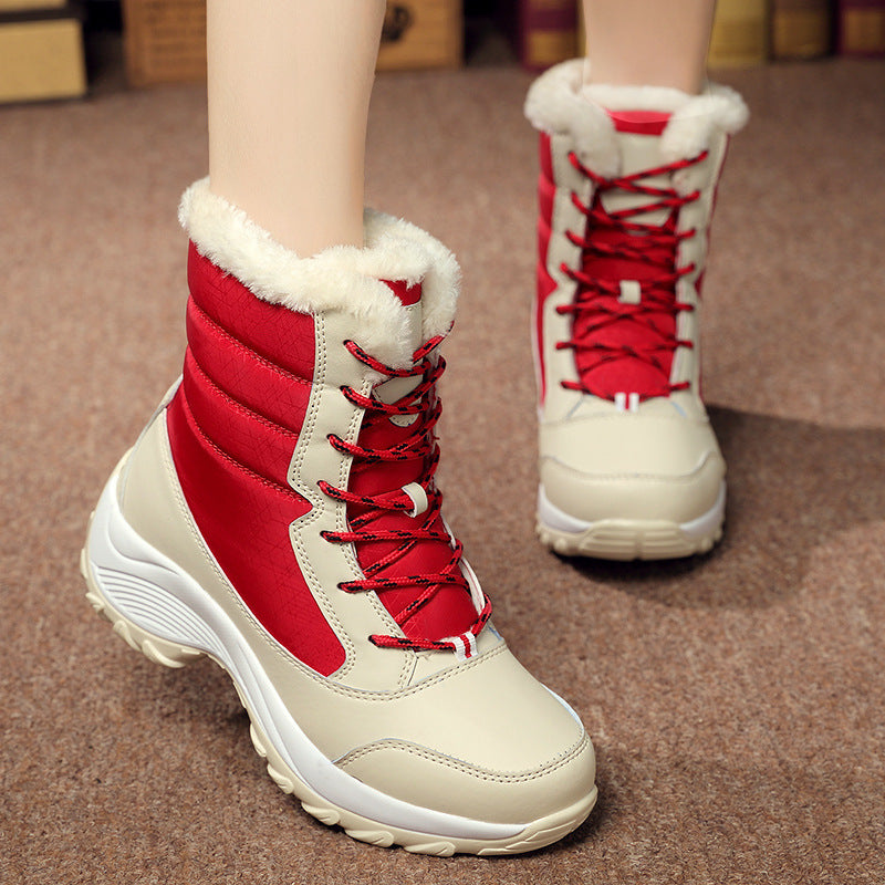Valenzora | Waterproof winter boots with plush lining, lace-up closure and sturdy sole