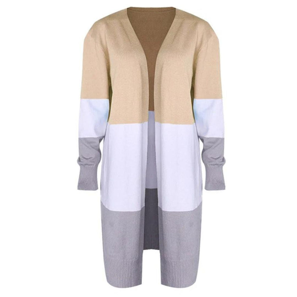 Valenzora | Cardigan with color blocking and open front