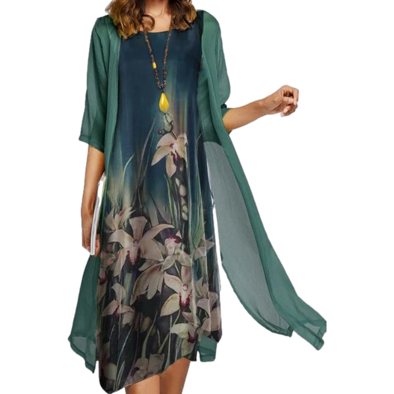 Valenzora | Stylish suit dress with floral pattern