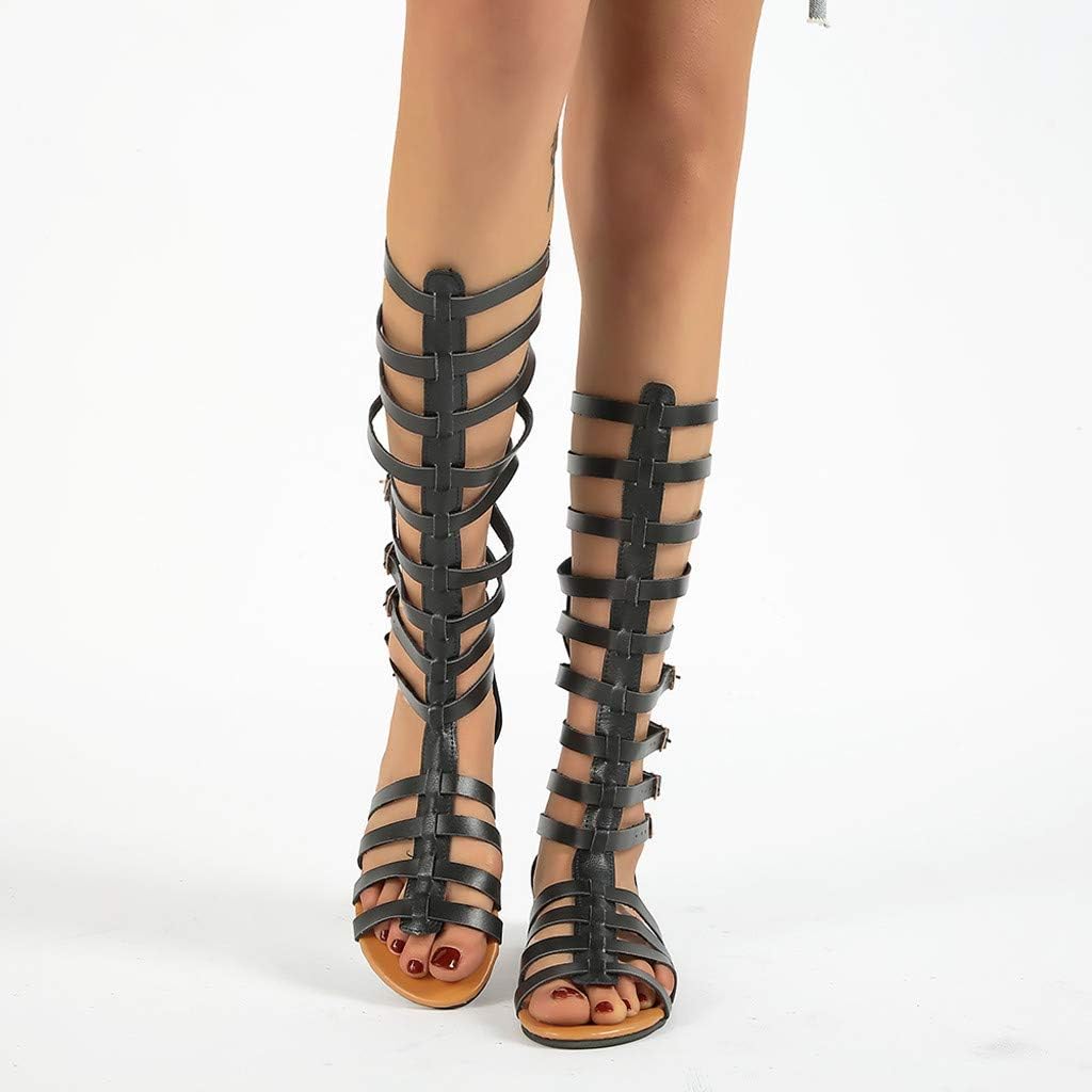 Valenzora | and black sandals with double buckles
