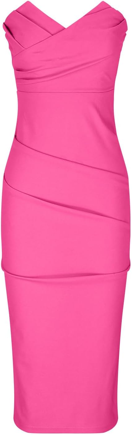 Magner™ – Trägerloses Midi-Partykleid mit Rückenschlitz, elegantes Cocktailkleid für Abende & Events