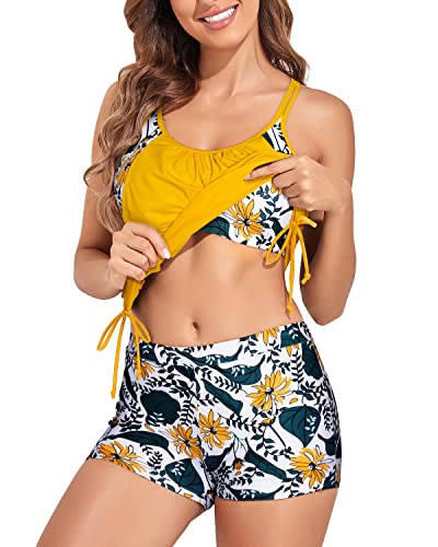 Valenzora | Push-up Women's Tankini Swimsuit Two-Piece Tummy Control Swimsuits