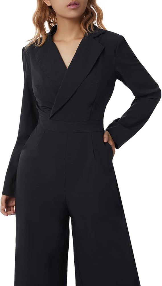 Valenzora Long-sleeved jumpsuit with a slim fit for women