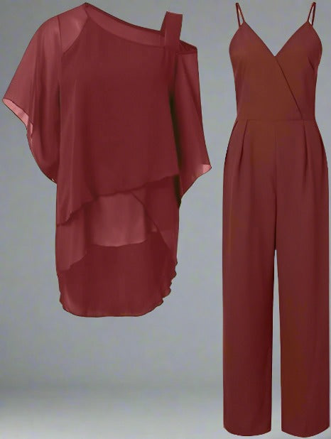 Valenzora | Luxuriöses Chiffon-Set für elegante Abende