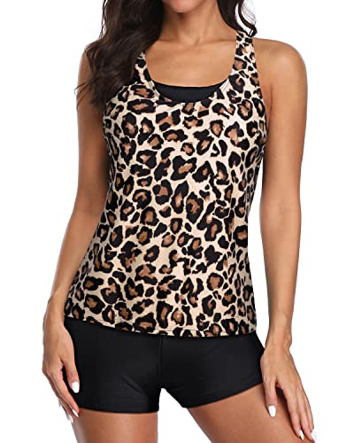 Valenzora | Sportlicher Sport-BH und Boyshorts 3-teilige Tankini-Badeanzüge
