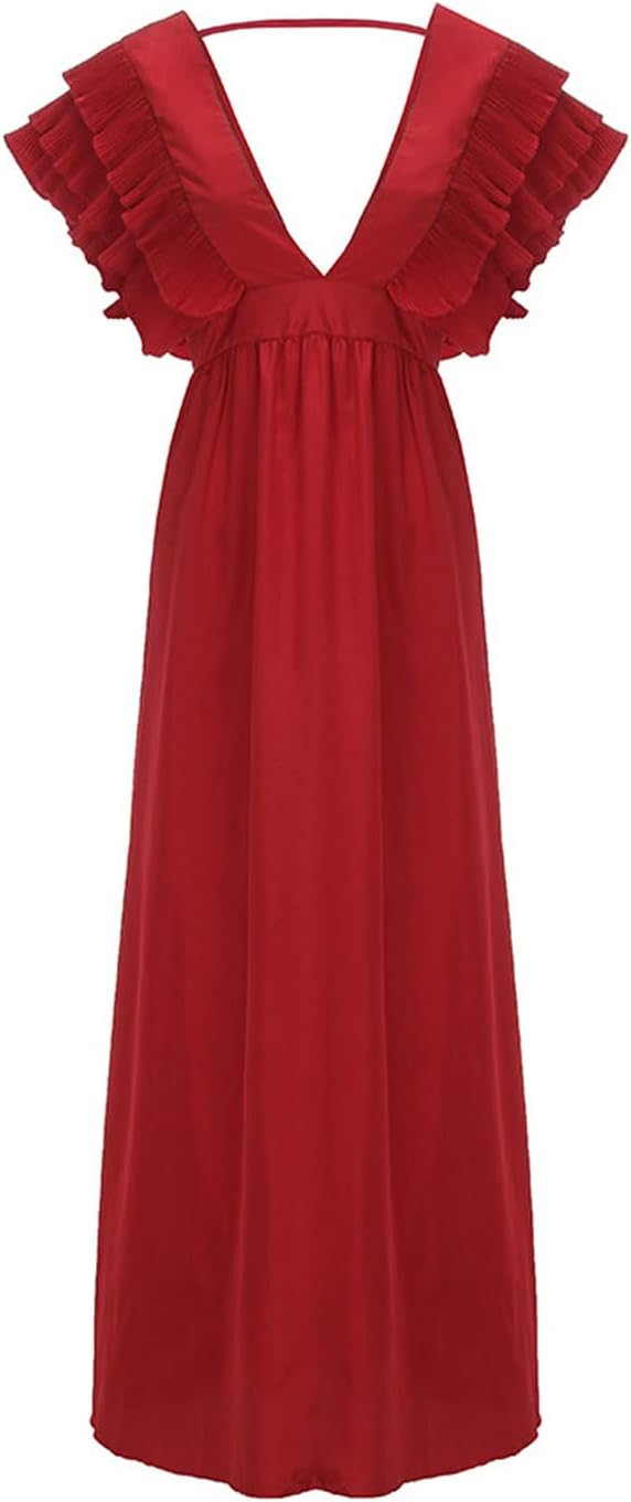 Valenzora - Elegant dress with gathered sleeves