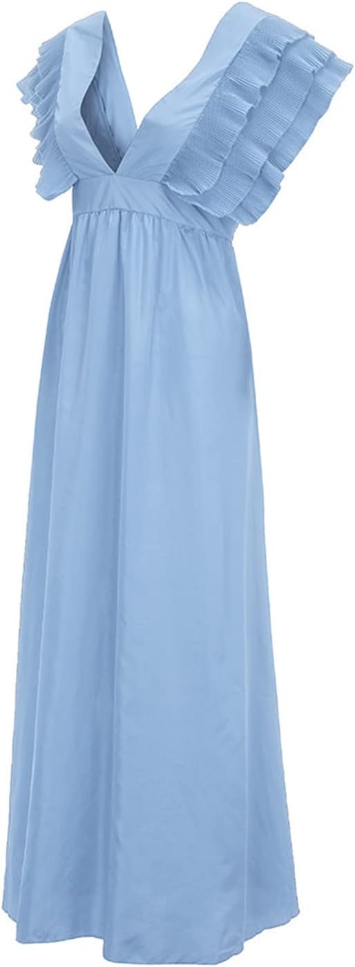Valenzora - Elegant dress with gathered sleeves