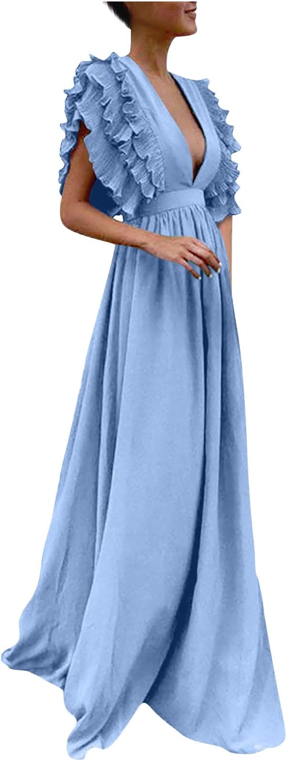 Valenzora - Elegant dress with gathered sleeves