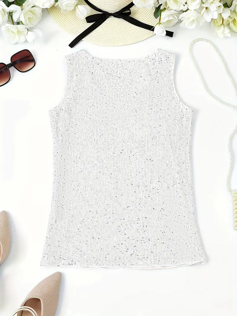 Valenzora | Elegant sleeveless top with sequins
