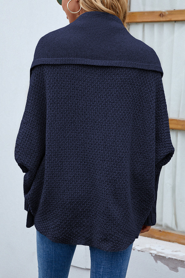 Valenzora | Elegant autumn knit cardigan with dolman sleeves for women
