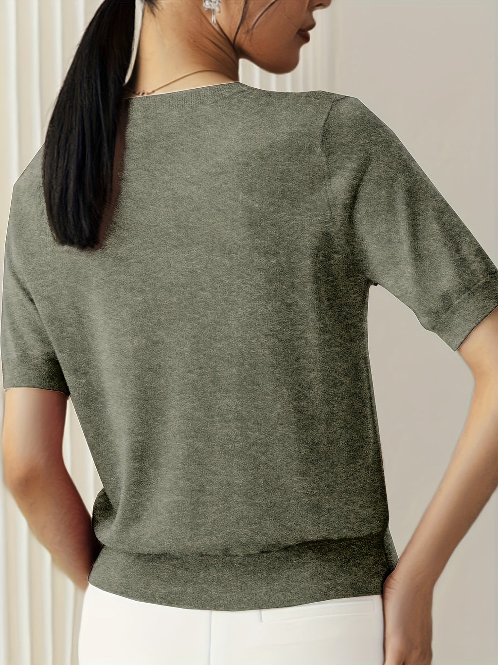 Valenzora | Strickshirt mit R-Ausschnitt