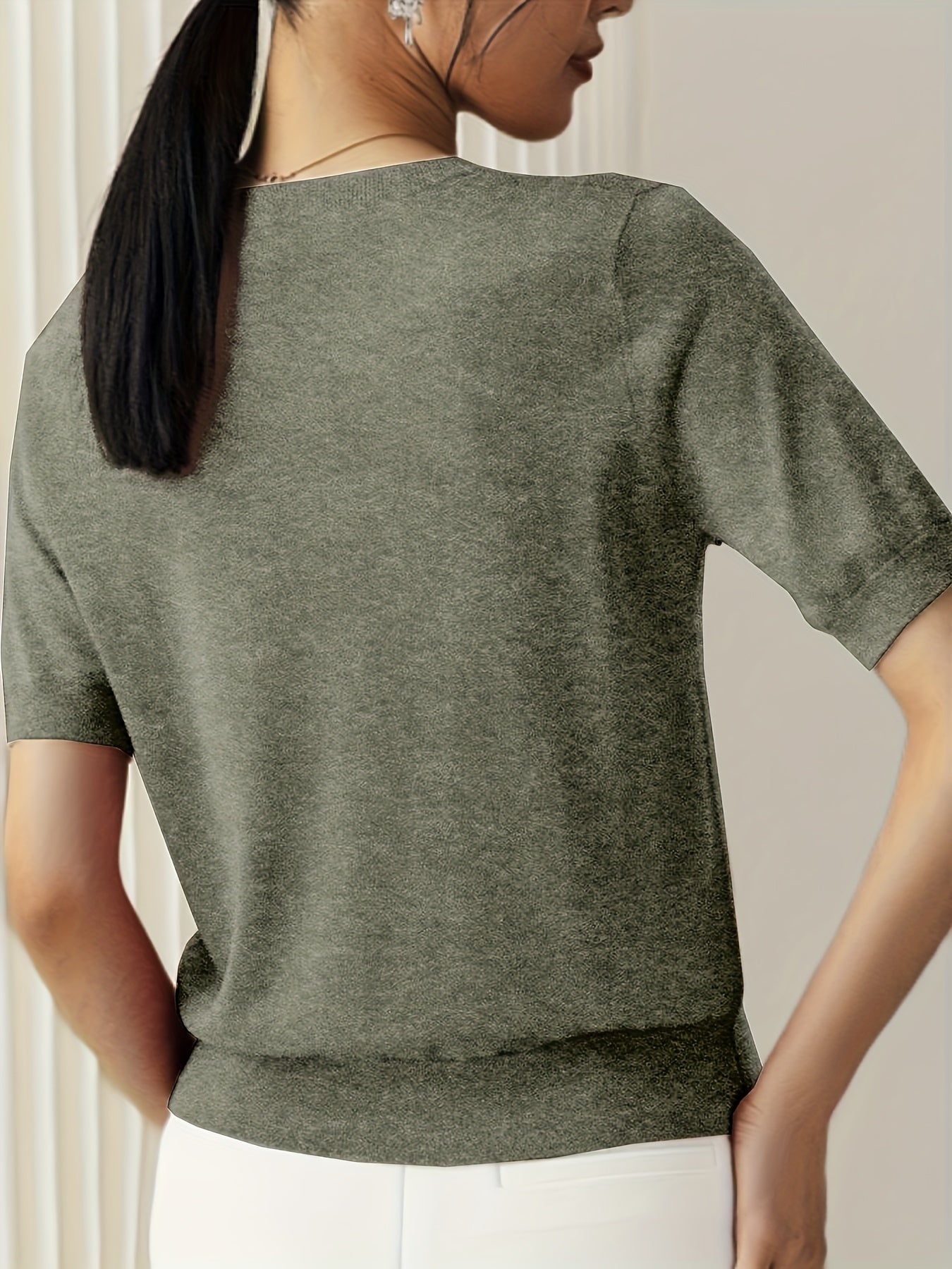 Valenzora | Strickshirt mit R-Ausschnitt