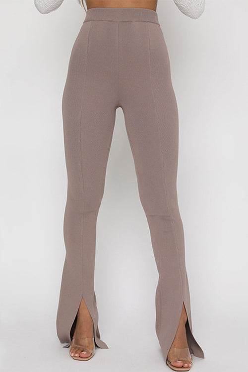 Valenzora | Rosiedress High Waist Slit Flared Skinny Pants
