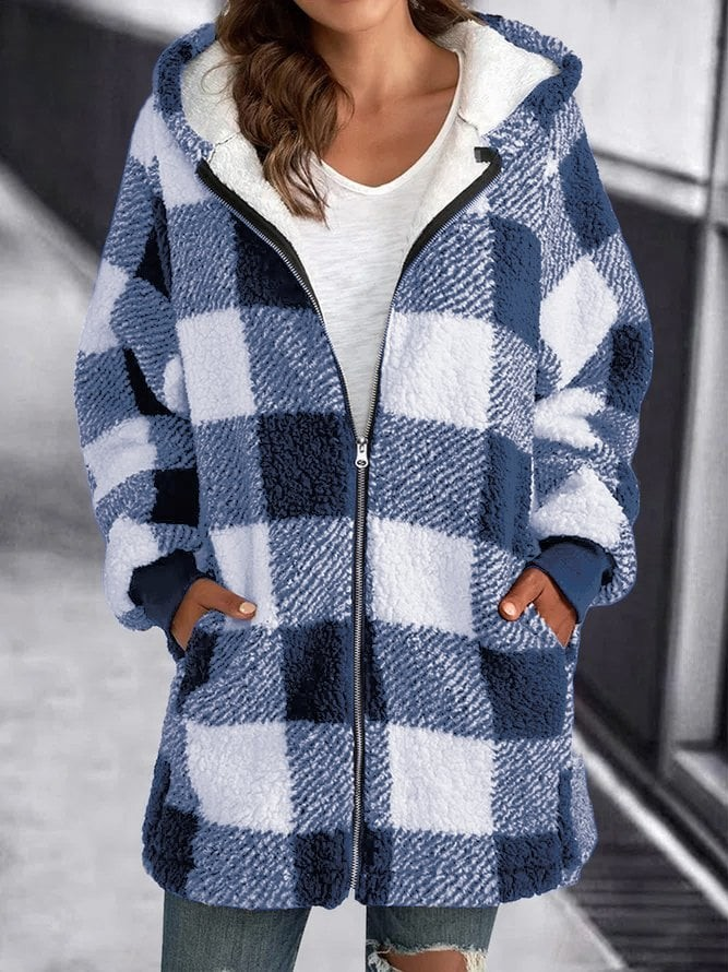 Valenzora | Karierte Kapuzenjacke für Damen