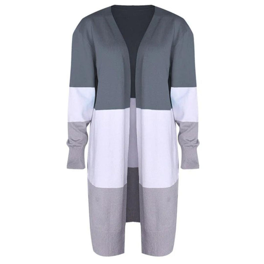 Valenzora | Cardigan with color blocking and open front