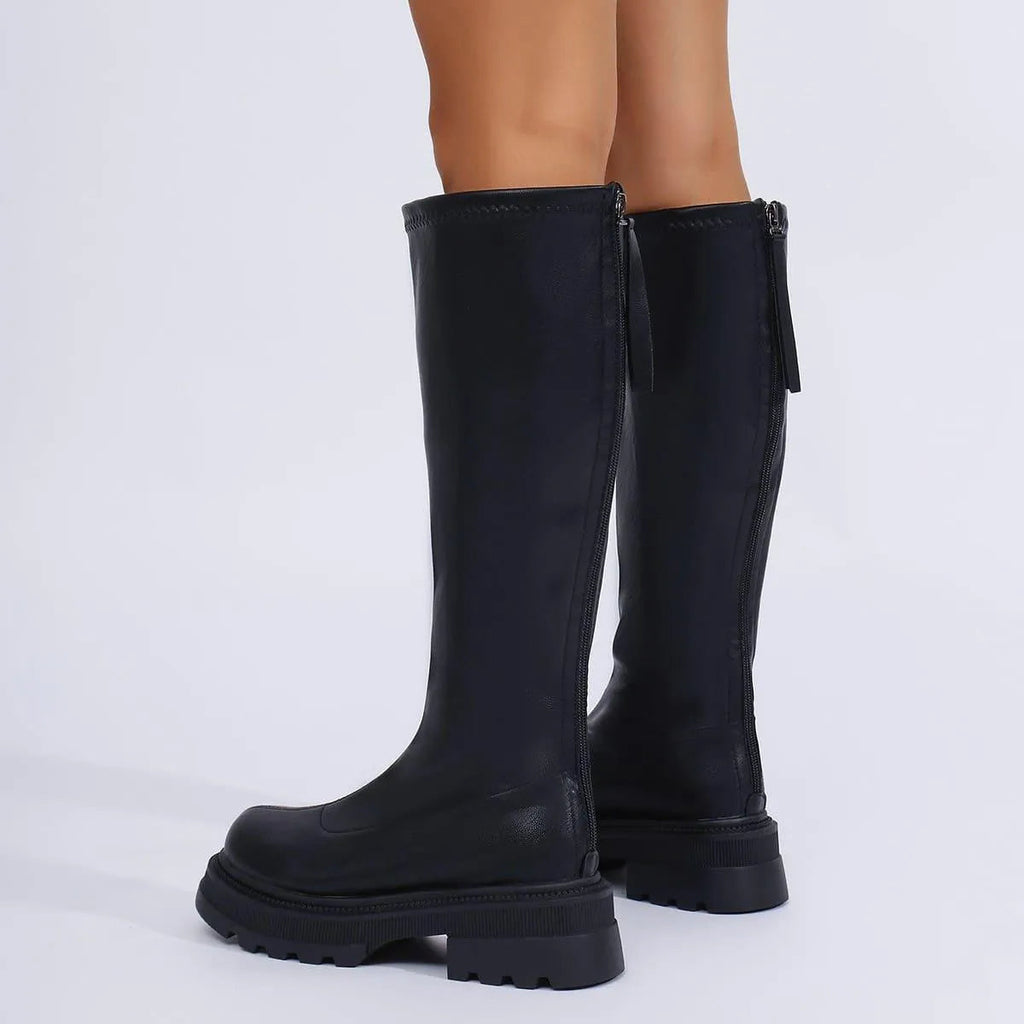 Valenzora | Long ladies lace-up boots casual