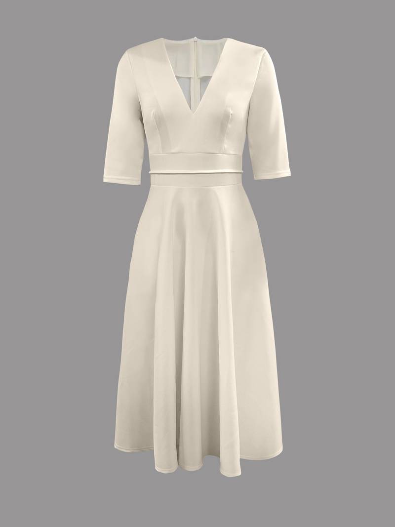 Valenzora | Elegantes Midikleid für Damen mit tiefem V-Ausschnitt
