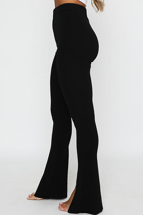 Valenzora | Rosiedress High Waist Slit Flared Skinny Pants