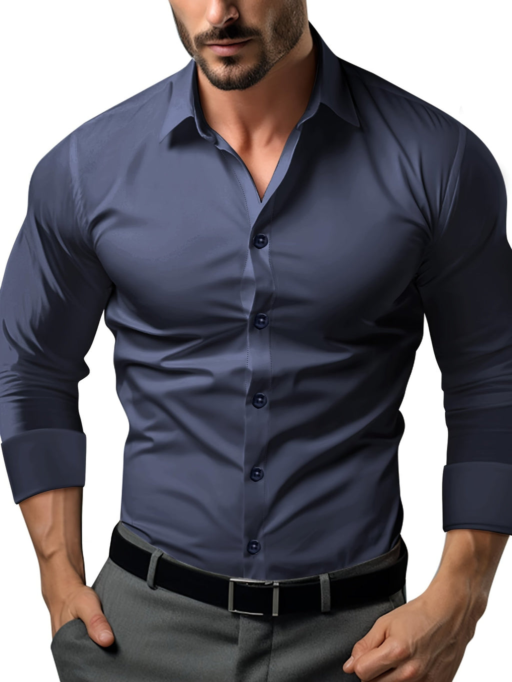 Valenzora | Slim Fit Plain Cotton Shirt