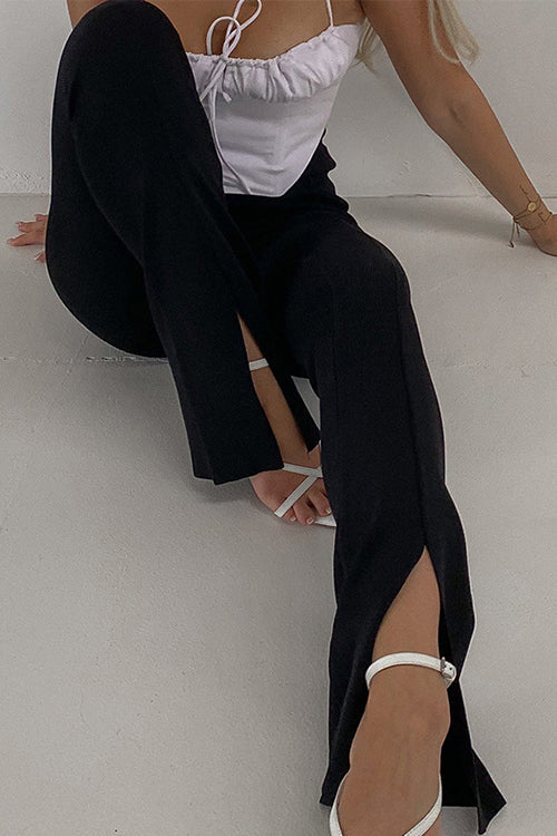 Valenzora | Rosiedress High Waist Slit Flared Skinny Pants