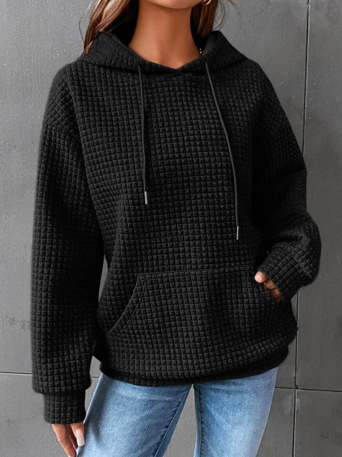Valenzora | Casual Solid Color Hoodie for Women