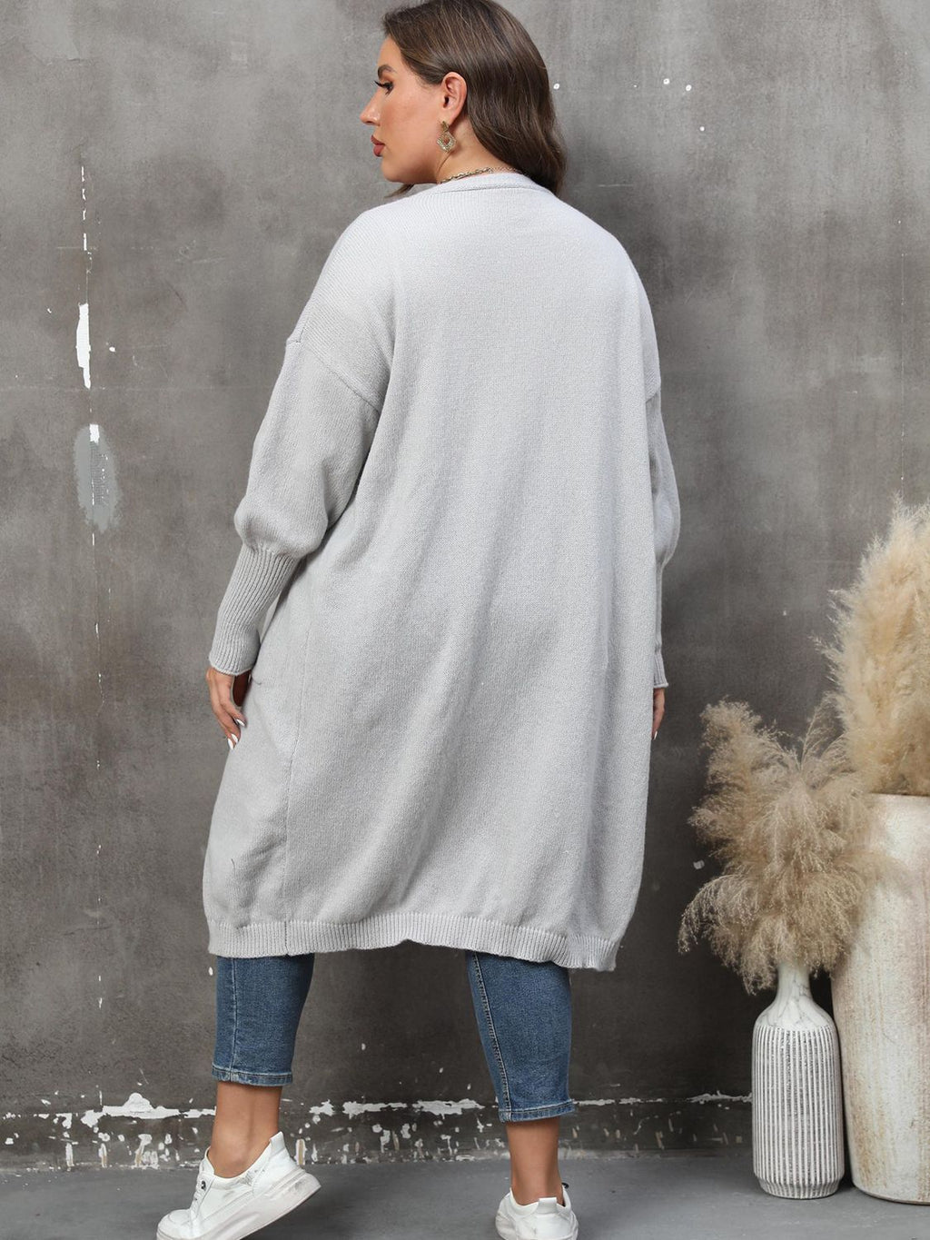 Valenzora | Plus Size Langarm-Cardigan mit Taschen