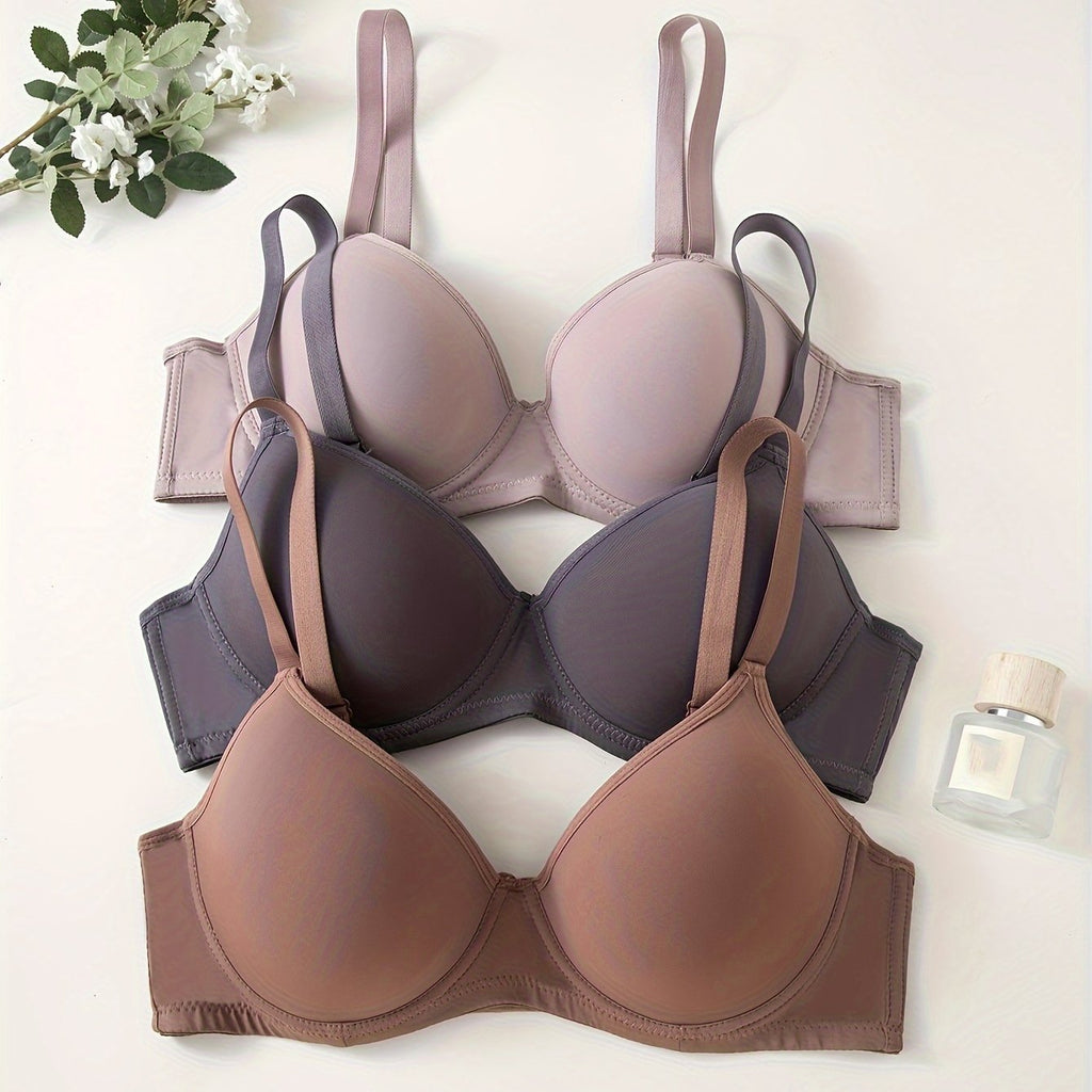 Valenzora | 3-Piece Seamless Anti-Rejection Push-up Bra