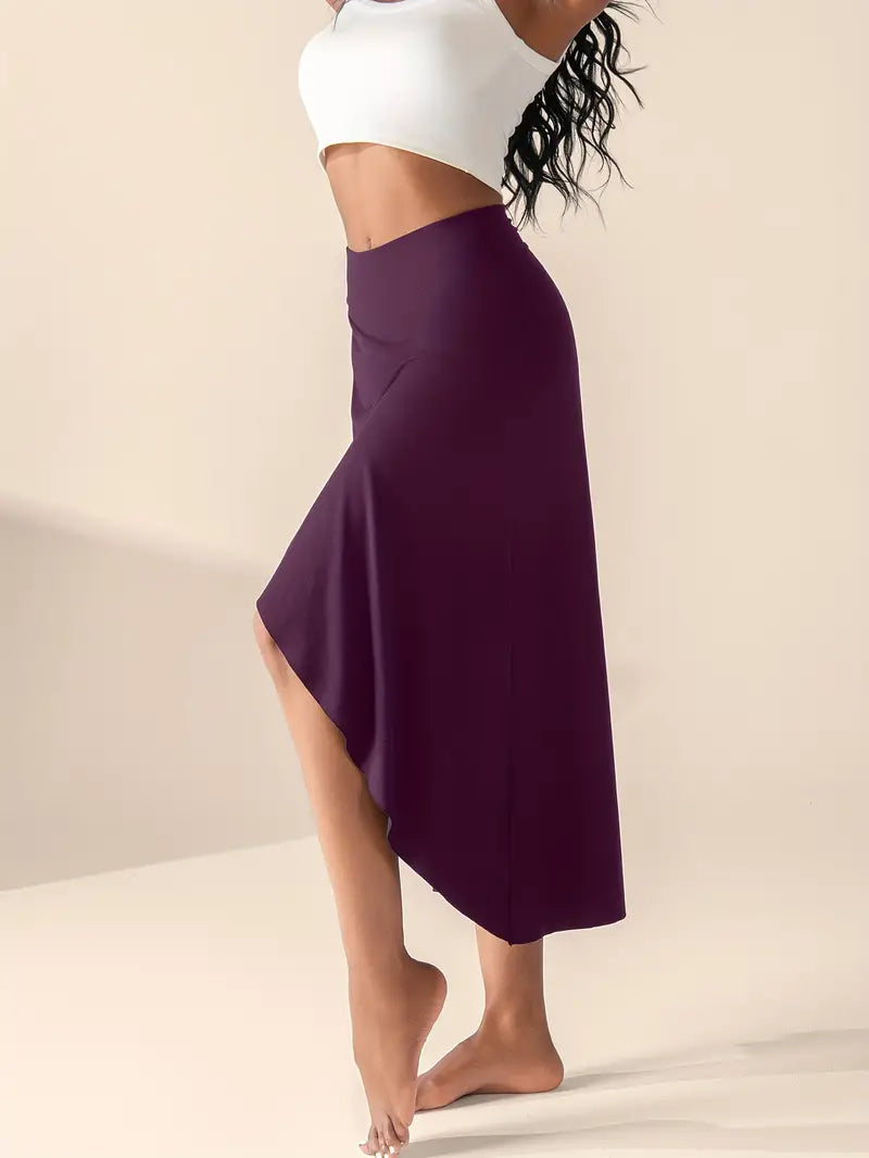 Valenzora | High-waisted slit skirt with pockets