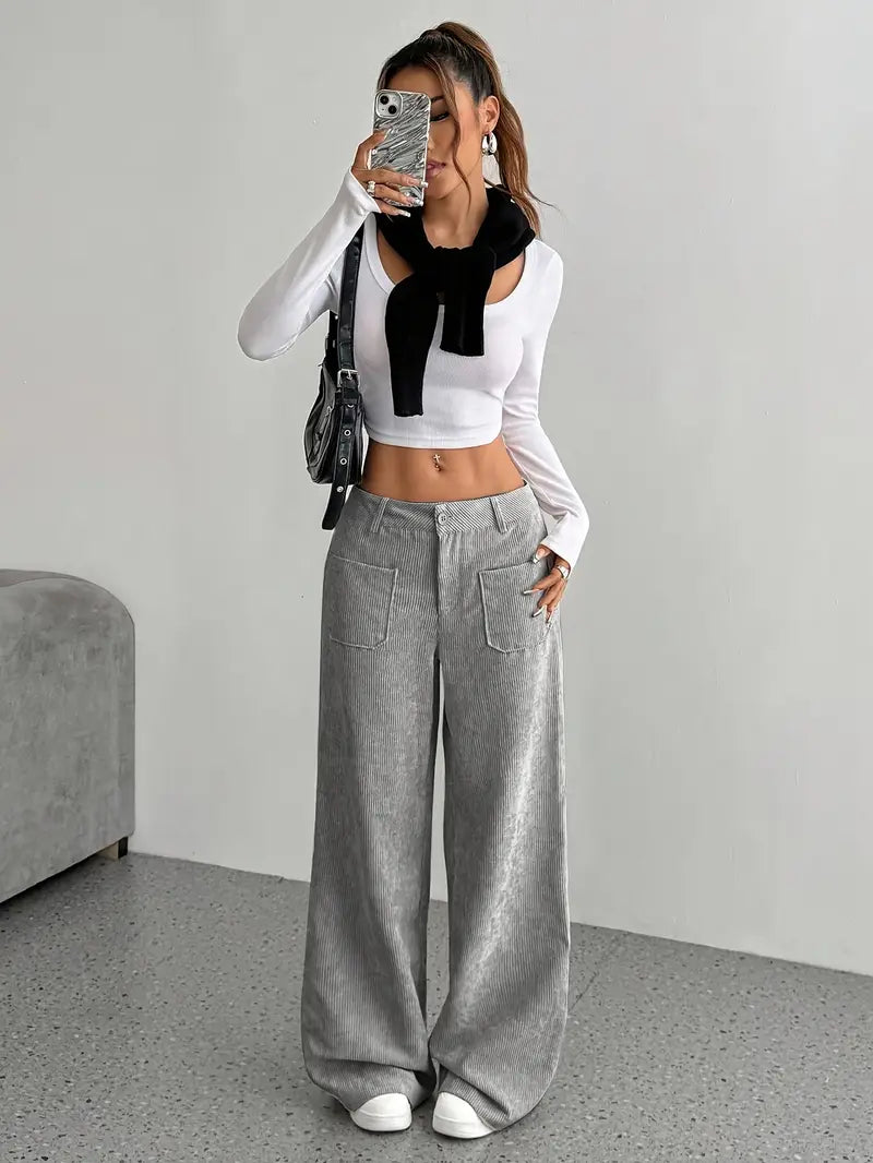 Valenzora | Weite Cordhose für Damen