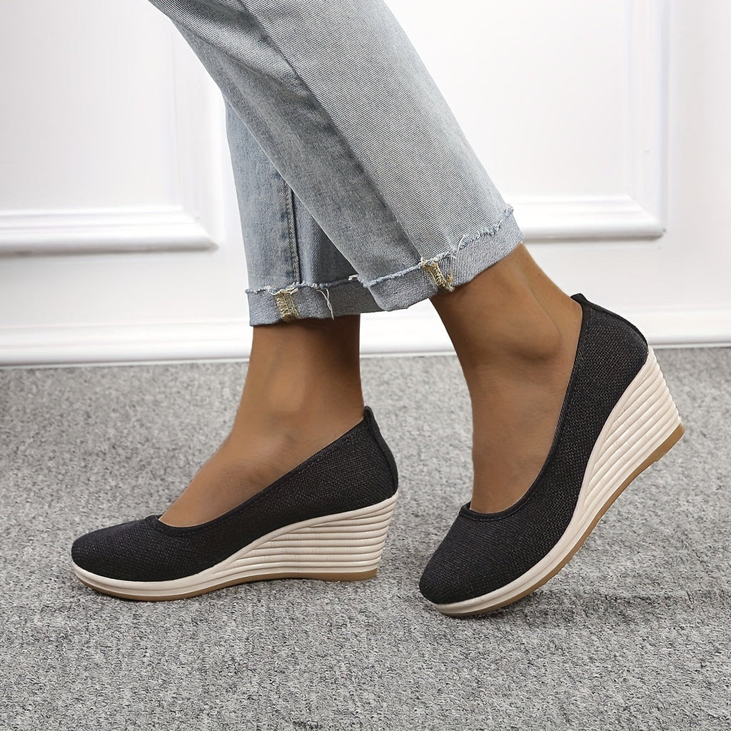 Valenzora | Breathable wedge heel slippers