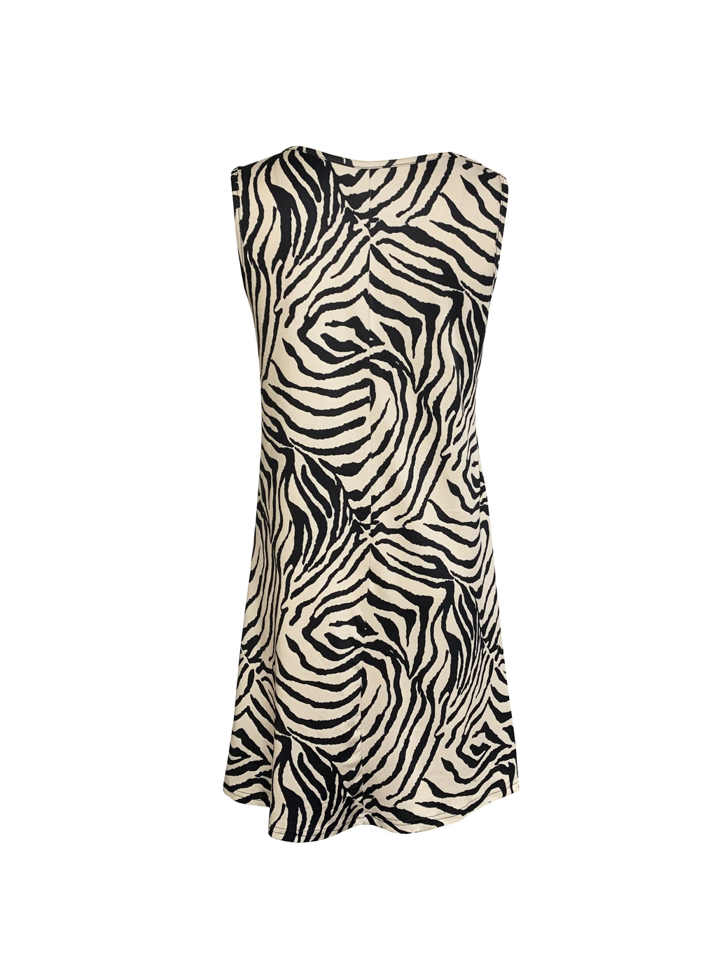 Valenzora | Sleeveless Zebra Dress, A-Line Summer Skirt