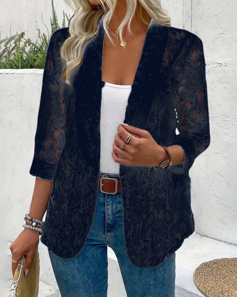 Valenzora | Eleganter Blazer mit Spitze