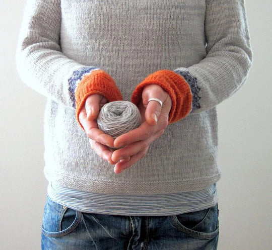 Valenzora - Grey Boho-style sweater