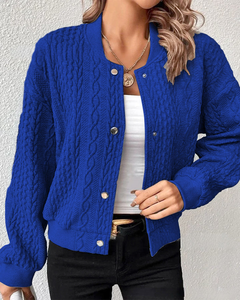 Unifarbener Cardigan mit Knopfleiste 2026