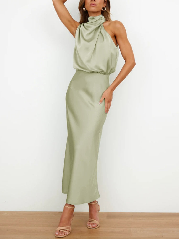 Valenzora | Silk dress with spotted design for women