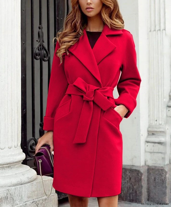 Valenzora | Stylish trench coat with belt