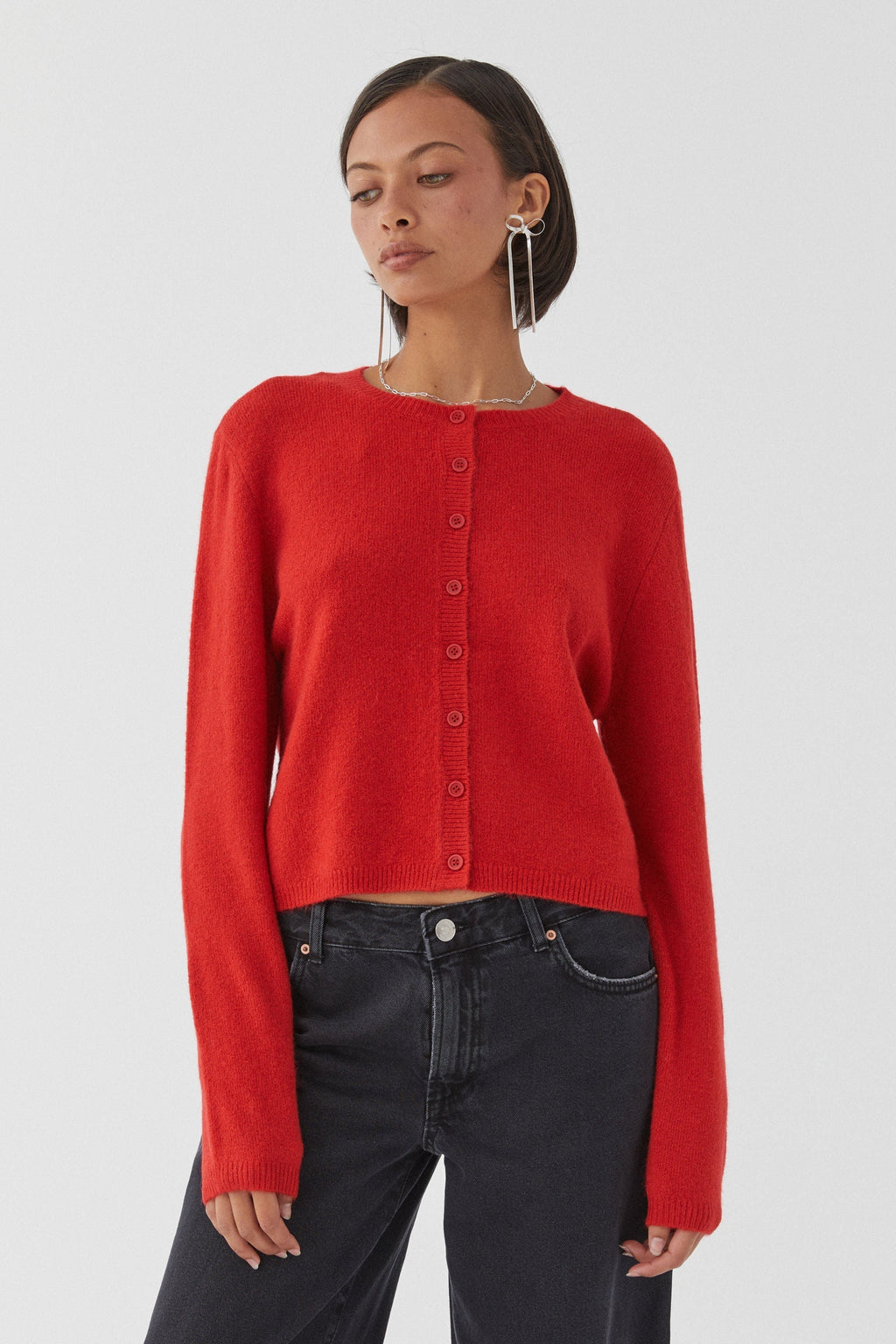 Valenzora | Farbenfroher Damen-Cardigan in Unifarben